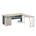 L shape top design office table metal office desk